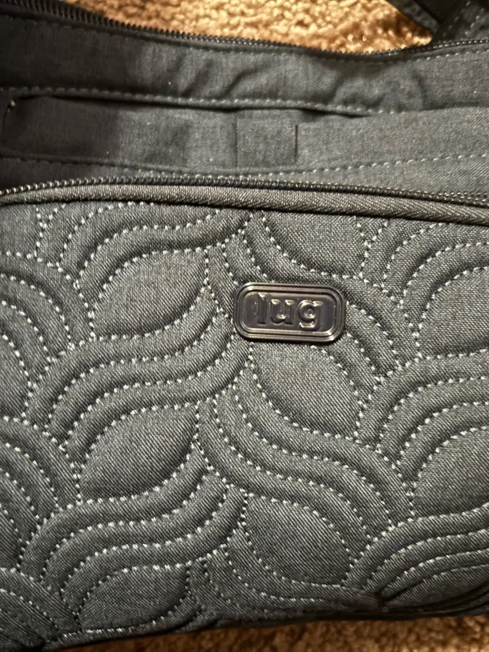 lug Quilted Black Crossbody Bag
